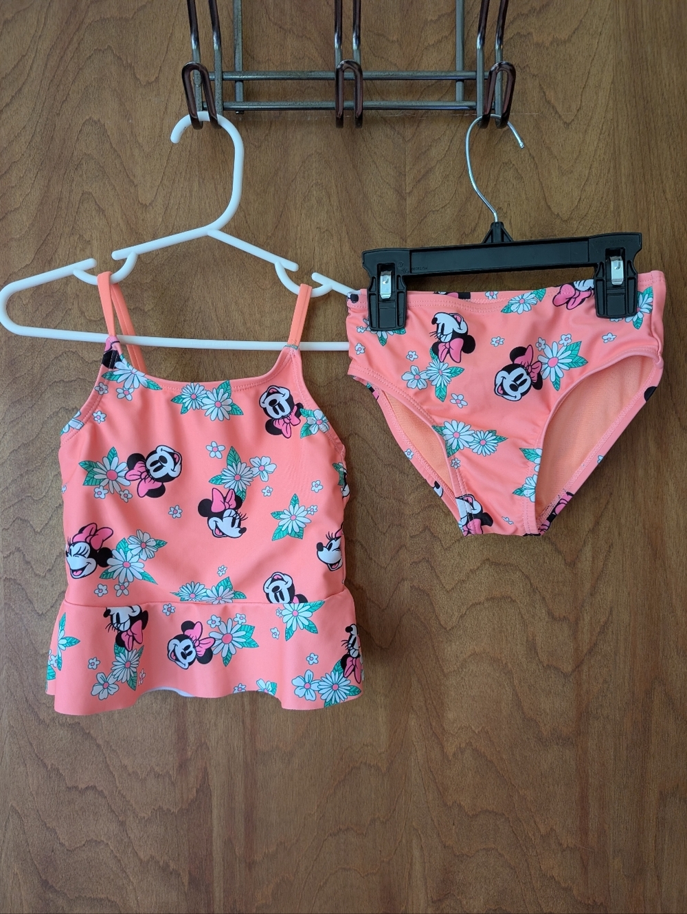 Disney Coral Minnie Mouse Floral Tankini Set